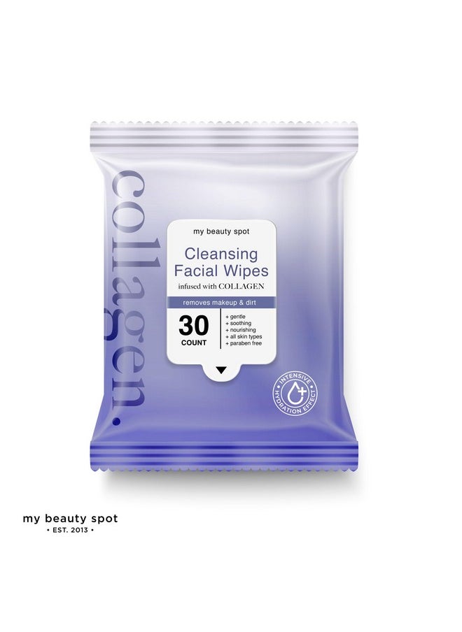 My Beauty Spot - 4 Pack Face Wipes For Women Cleansing Makeup Remover Wipes With Tea Tree Collagen Aloe Vera Rosehip 120 Pcs Face Cleansing Wipes - Image 1