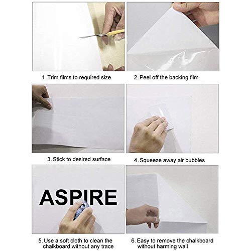 VG Self Adhesive Polyvinyl Chloride White Board Paper,Easy Peel and Stick Dry Erase Whiteboard For Classroom, Planning, Office, Kid Painting With 1 Water Pen (78.7" x 17.7") - Image 5