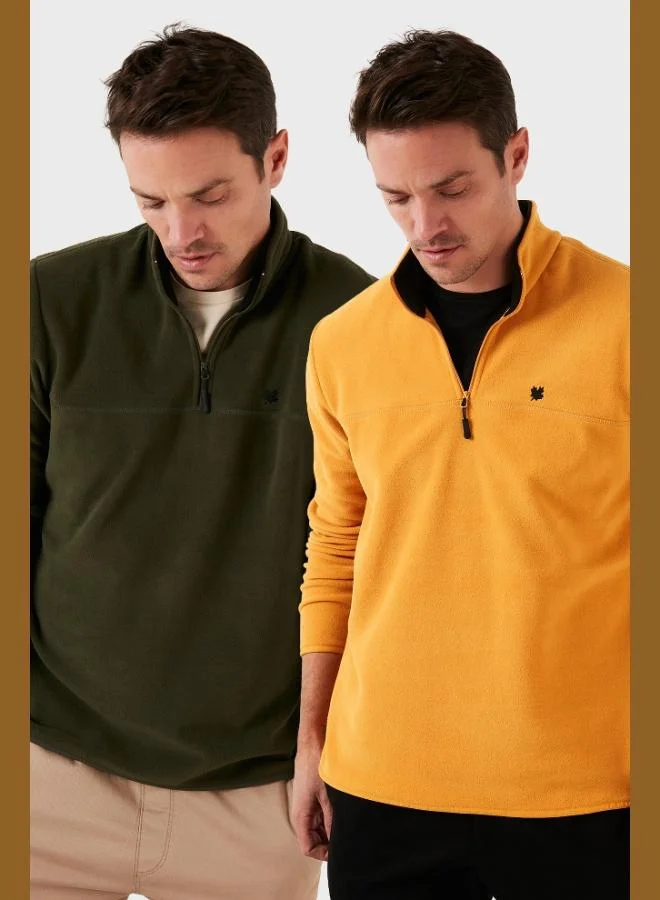 Buratti Slim Fit Anti-Pilling Non-Pilling Bato Collar Raised 2-Pack Polar Men's POLAR 5906001S2