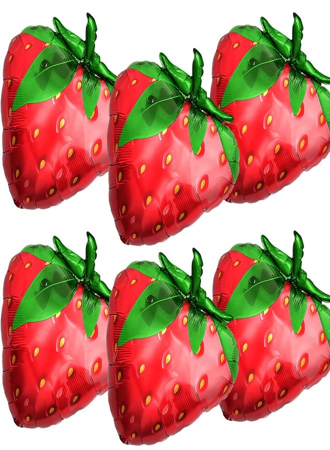 KHC-KHF Strawberry-Balloons Berry-Birthday-Balloon 6PCS 28inch Red Fruit Strawberry First Birthday Party Decorations Wedding Baby Shower Gender Reveal Supply - Image 1