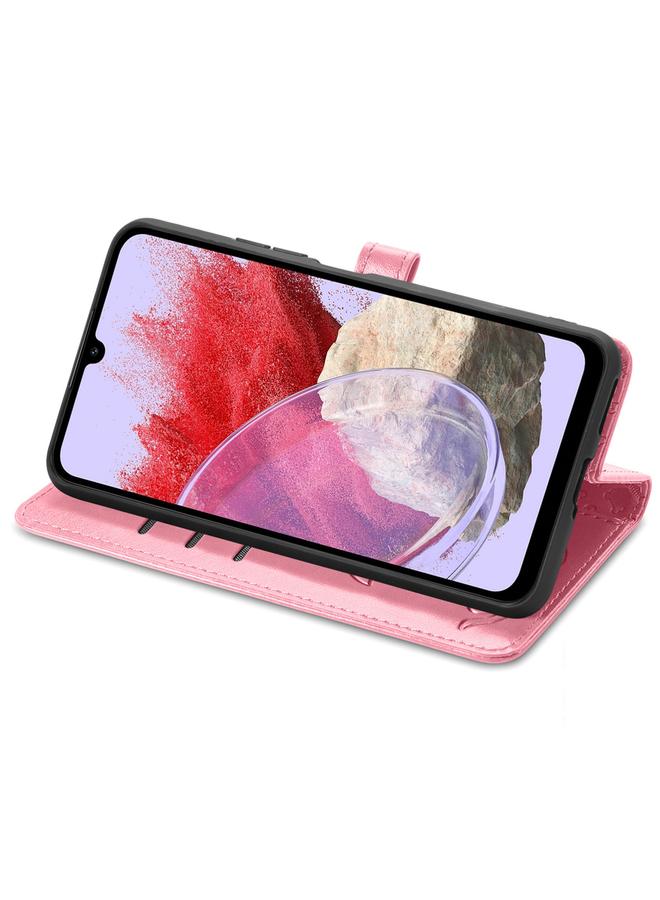 S-TOP Case For Samsung Galaxy M34 5G Cat and Dog Embossed Leather Phone Case - Image 4