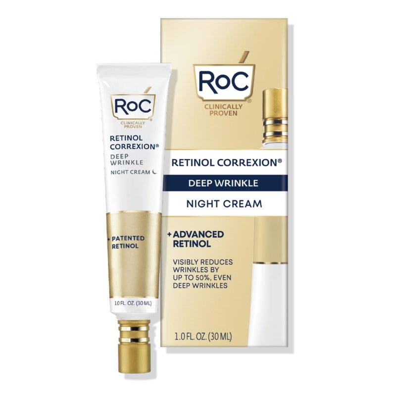 RoC Retinol Correxion Night Cream for Deep Wrinkles, Anti Aging Skincare Treatment Women and Men, 1.0 oz (Packaging May Vary) - Image 1