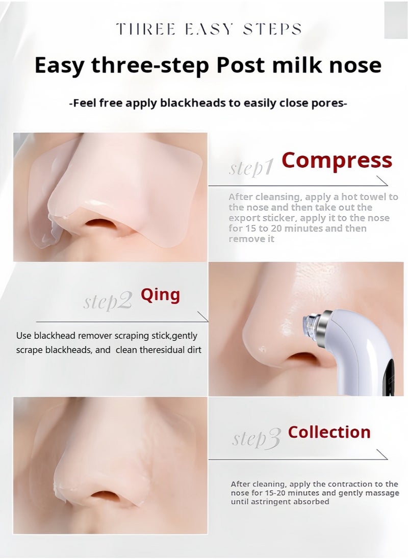ANRIKKA Professional Blackhead Remover Vacuum for Face & Nose – Electric Pore Cleaner with Hot/Cold Compress, 3 Attachments, 2 Suction Modes, HydraFacial Kit – Acne & Whitehead Extractor Tool (Includes Blackhead Strips)  - Image 2