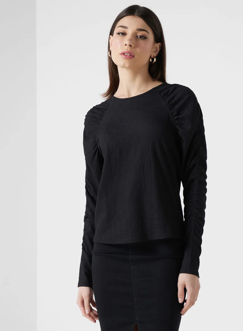 فيرو مودا Ruched Sleeve Top