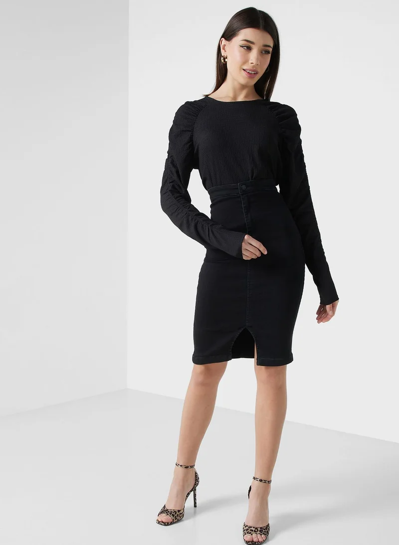 فيرو مودا Ruched Sleeve Top
