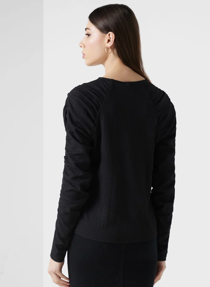 فيرو مودا Ruched Sleeve Top