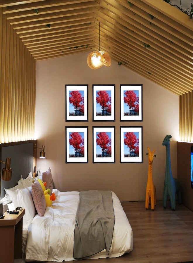 Medog Studio Gallery 12x16 Picture Frame Wood, Display Pictures 11x14 with Mat, Arc Ultra Edge Poster Frames - Image 5