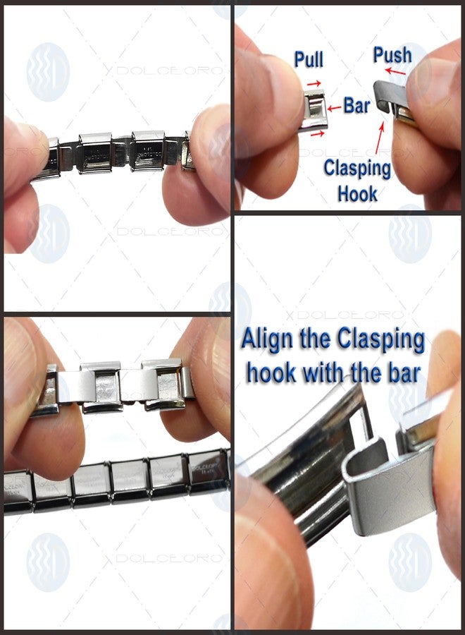 دولسيورو دولتشيورو، حرف E، وصلة تعليقة إيطالية كلاسيكية تقليدية مقاس 9 مم - من الفولاذ المقاوم للصدأ - Image 5