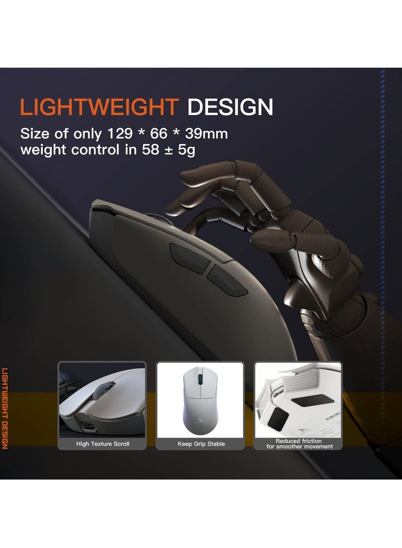 Darmoshark M3 Wireless Gaming Mouse,Tri-Mode 2.4G/USB-C/Bluetooth,26000DPI,5 programmable button,Computer Mouse for Laptop,PC,Mac - Image 3