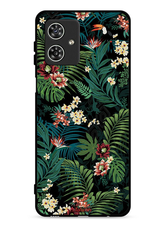 Tolwak - Motorola Moto G54 5G Protective Case Cover Tropical Leaves - Image 1