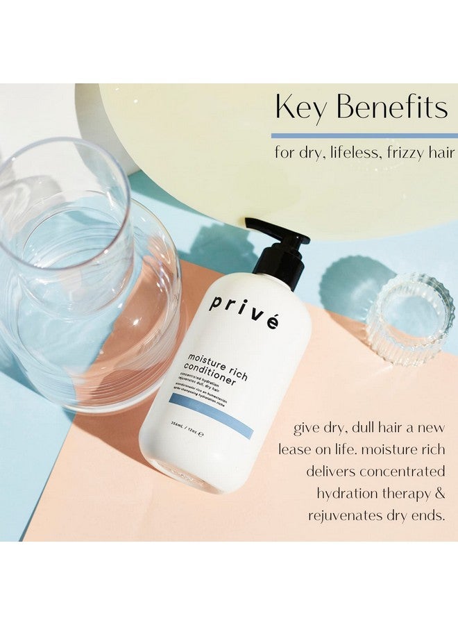 PRIVE Moisture Rich Conditioner Concentrated Hydration Therapy To Transform Dry And Lifeless Hair 12 Oz - Image 4