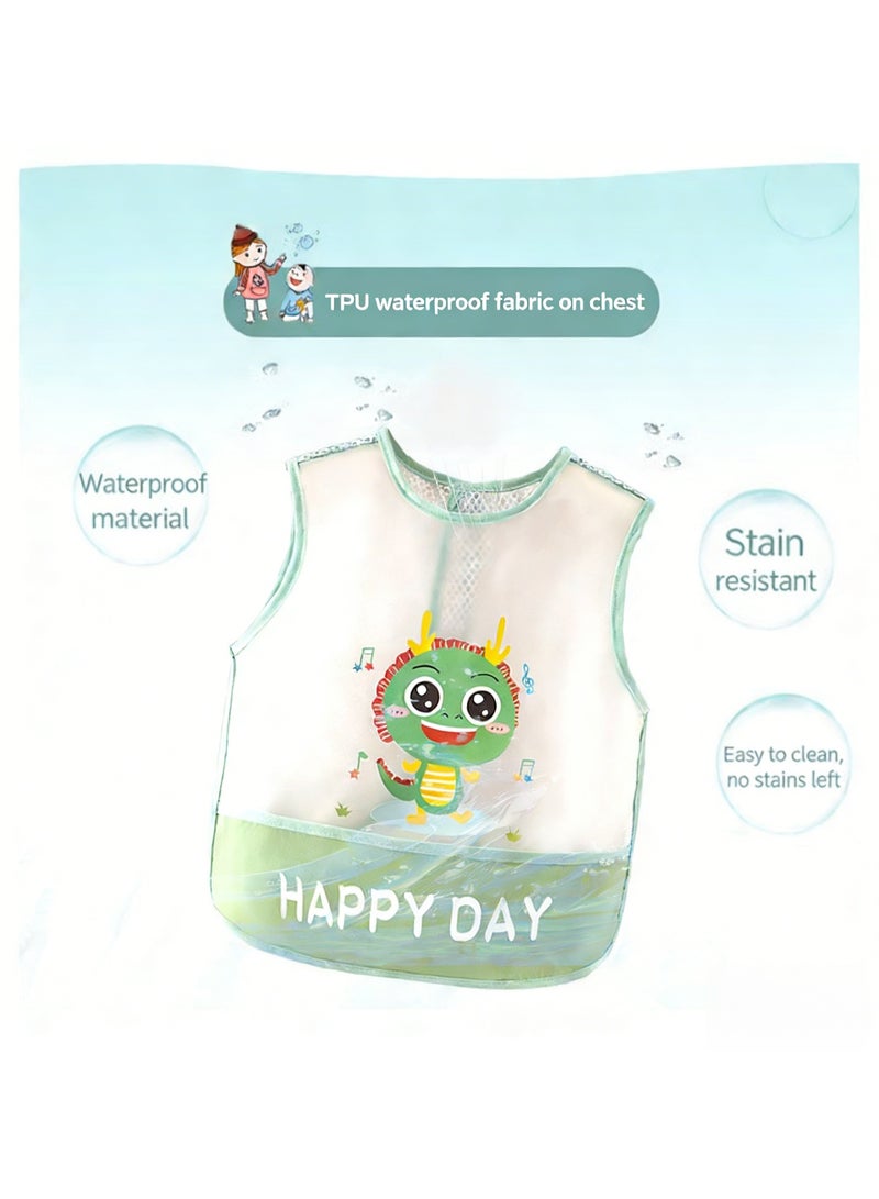 CESETH 3-Piece Waterproof Baby Feeding Bib, With Food-Catching Pockets, Bpa-Free And Easy-To-Clean Baby Bib, Suitable For Babies Aged 6-36 Months. Soft, Breathable And Stain-Resistant Bib, Suitable For Meals, Travel And Outdoor Use. - Image 4