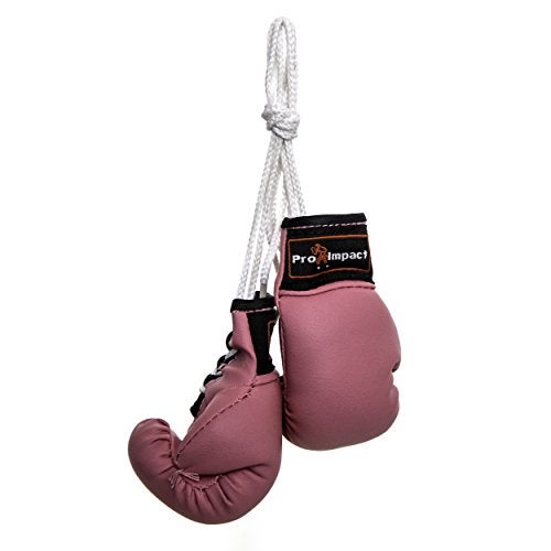 Pro Impact Mini Boxing Gloves - Miniature Punching Gloves - Hanging Decoration or Souvenir Display - for Home & Car Use - 1 Pair (Pink) - Image 1