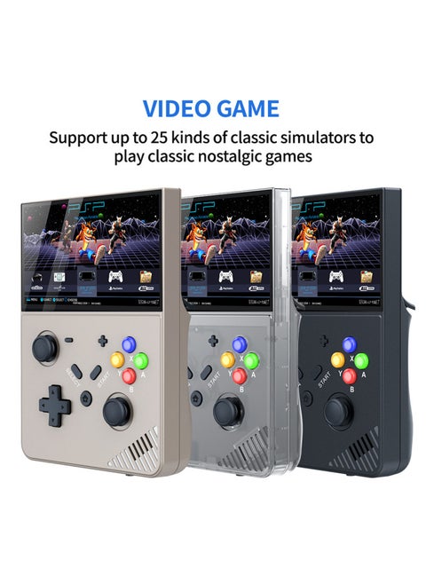 M18 Handheld R43PRO Handheld Game Machine 4.3 Inch 3D Home 4K HD Large Game-Product Color:Transparent Black-Model:M18 Without Card