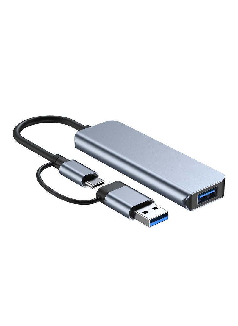 Generic USB Hub 4 Port USB 3.0 Ultra Slim Data Hub USB 3.0 Splitter Aluminum Multiple USB Extension Dock Compatible for MacBook Mac Pro Mini iMac Surface Pro XPS PS5 PC USB Flash Drive Mobile HDD  - Image 3