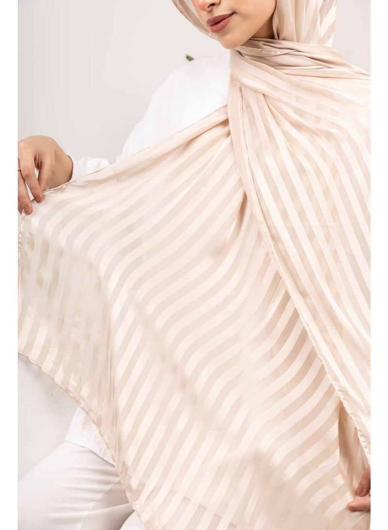 LA VELATA Lined Satin Chiffon Scarf - Image 2