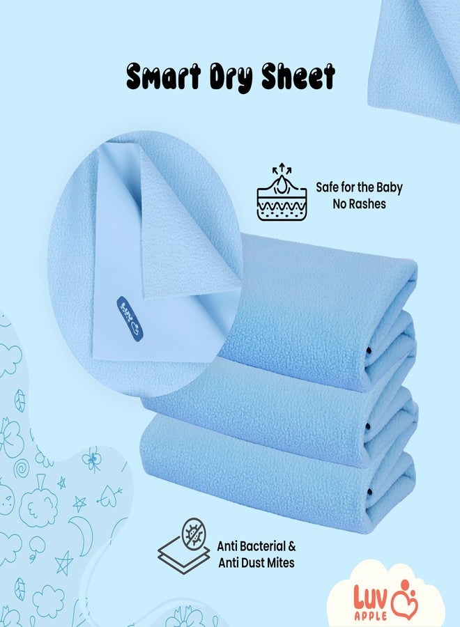 Luv Apple Dry Sheet for Baby | Extra Absorbent & Reusable | Bed Protector Sheet for Babies & Toddlers |Urine Sheet |Dry Mat (Medium, Sky Blue) (100CmX70Cm) - Image 5