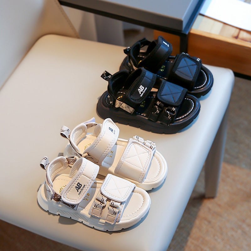 Children'S Sandals 2023 Korean Style Medium And Large Children'S Fashion Soft Bottom Sandals Boys Internet Celebrity All-Match Beach Shoes - Image 2