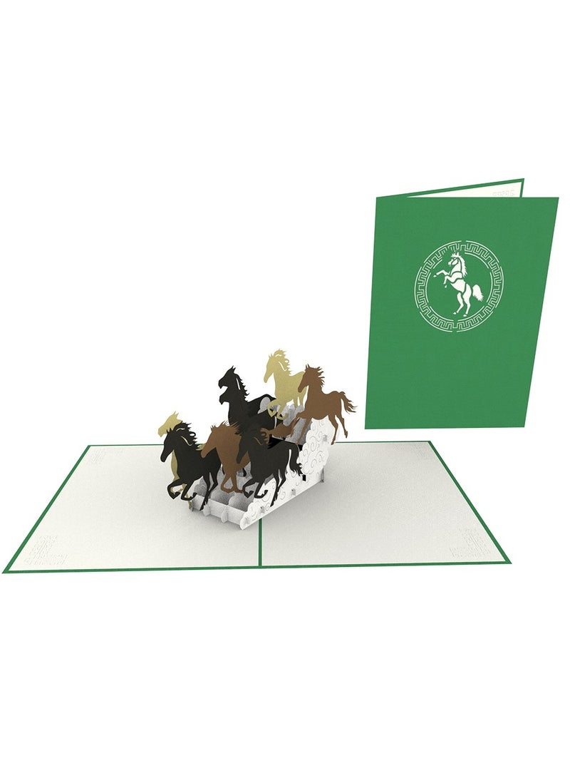 Horses Pop Up Card / 3D Greeting Cards  - Image 1