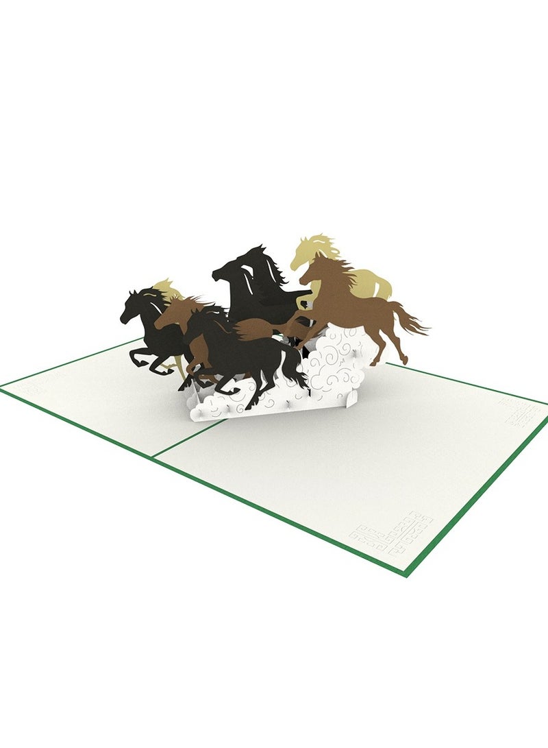 Horses Pop Up Card / 3D Greeting Cards  - Image 2
