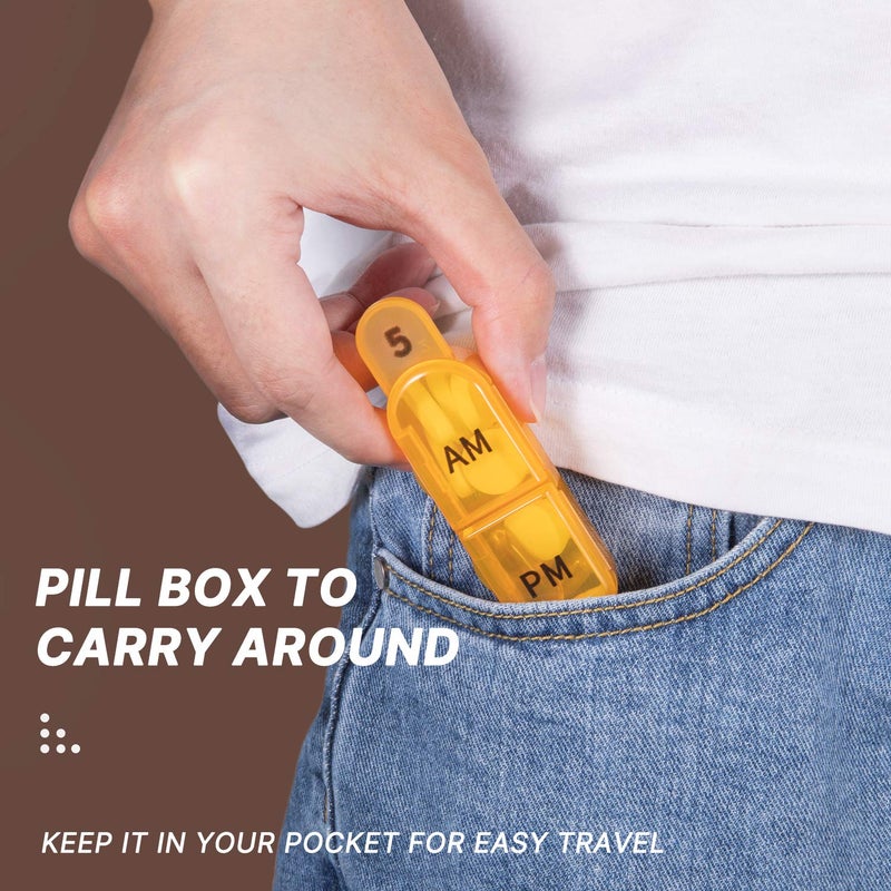Daviky Monthly Pill Organizer 2 Times a Day - 30 Day Pill Box AM PM, BPA Free One Month Medicine Organizer Twice Daily, 31-Day Case to Hold Vitamins, Supplements & Medication - Image 3
