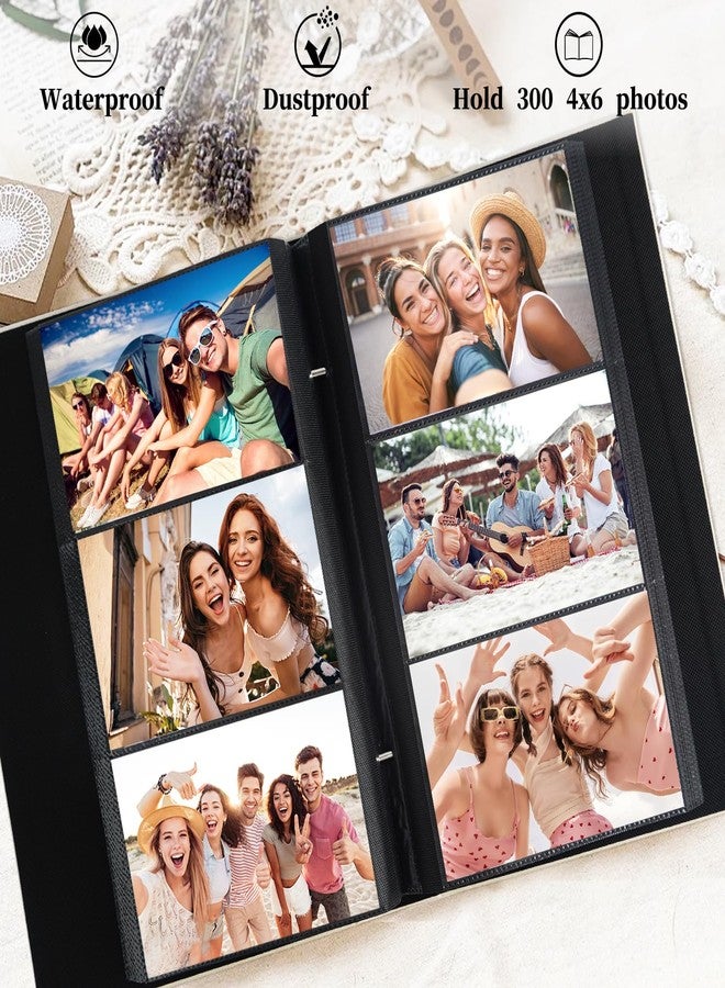 Artmag Photo Album 4x6 300 Photos, Extra Large Capacity Leather Cover Wedding Family Photo Albums Holds 300 Horizontal 4x6 Photos(Dark Green) - Image 3