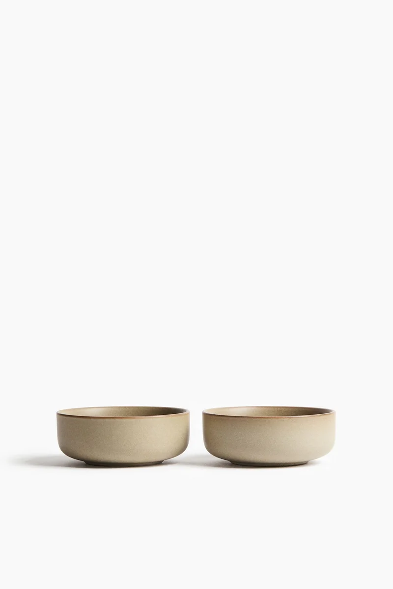 H&M 2-pack reactive-glaze bowls
