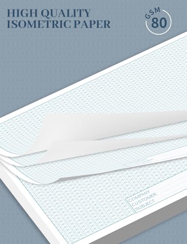 Aidunmis Isometric Graph Paper 11x17, 50 Sheets Large Graph Paper Pads, Top Landscape Glue Binding Blueprint Engineering Paper, Isometric Grid Paper 11x17 for Drafting, Architecture, Engineering and 3D Design - Image 4