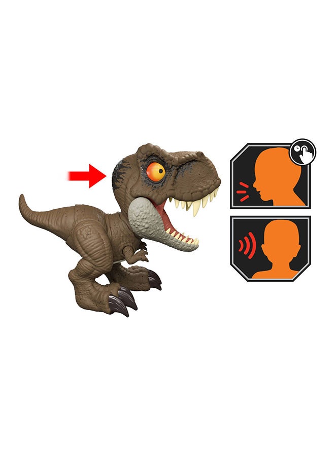 JURASSIC WORLD Mattel Roar Command Tyrannosaurus Rex Dinosaur Figure Toy, Record And Play Dino Speak T-Rex, Tail-Activated Attack & Roar - Image 4
