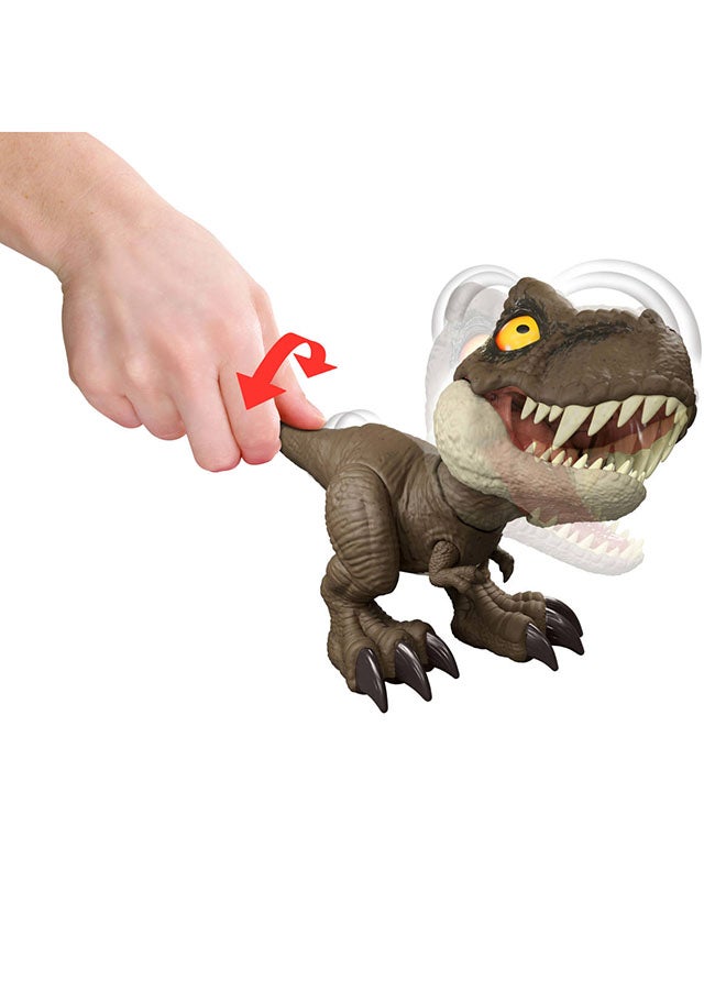 JURASSIC WORLD Mattel Roar Command Tyrannosaurus Rex Dinosaur Figure Toy, Record And Play Dino Speak T-Rex, Tail-Activated Attack & Roar - Image 3