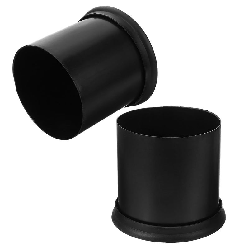 Modern Toilet Brush Stand With Stable Round Base Anti Splash Design Black Plastic - Image 2