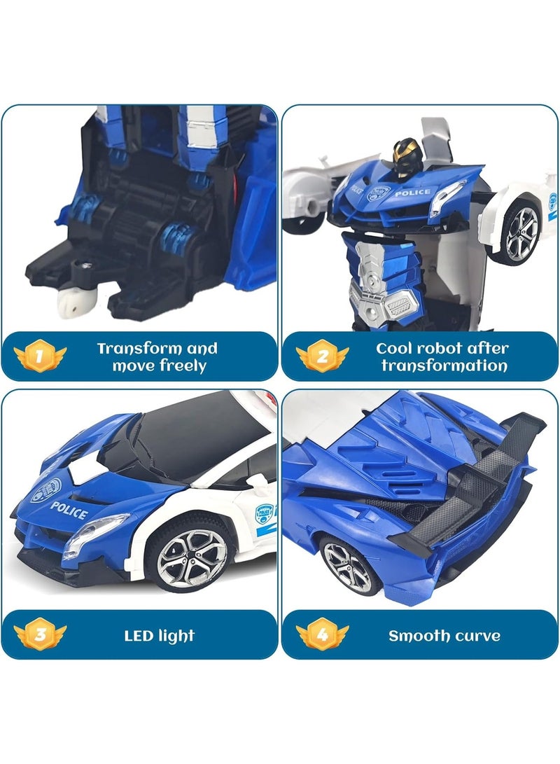 Bluejw Remote Control Car One-Button Deformation Transform Robot RC Cars 1:18 Scalerc Remote Control Vehicles with 360 Degree Rotating Birthday Toys for 3-12 Boy - Image 3