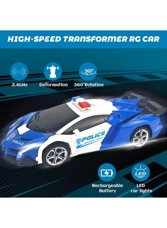 Bluejw Remote Control Car One-Button Deformation Transform Robot RC Cars 1:18 Scalerc Remote Control Vehicles with 360 Degree Rotating Birthday Toys for 3-12 Boy - Image 5