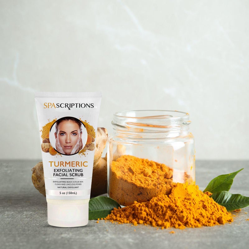 spascriptions Turmeric Exfoliating Facial Scrub Natural Exfoliant to Cleanse Skin, Facial Wash - 5 Oz. Deep Cleansing and Rejuvenating - Image 5