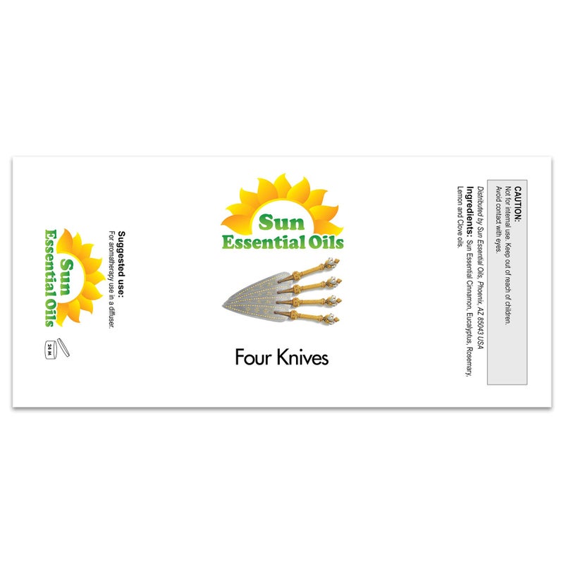 Sun Essential Oils â€“ 16 oz Four Knives Essential Oil Blend with Eucalyptus, Clove, Rosemary, Lemon & Cassia â€“ Spicy Scent for Diffuser, Skin, Candle Making, Cleaning, DIY & More - Image 2