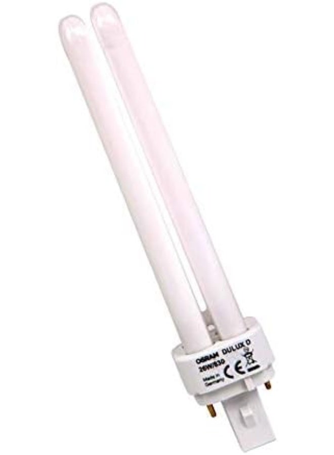 OSRAM 4 قطع من مصابيح CFL Dulux D 2 Pin 26W باللون الأبيض الدافئ - Image 4