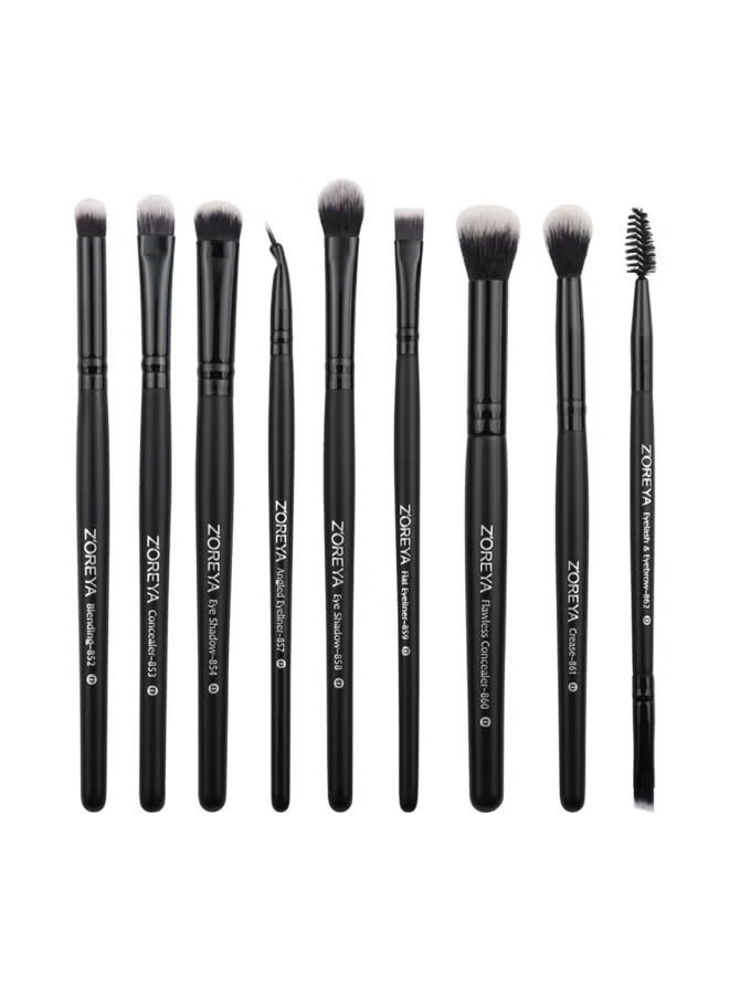 Zoreya مجموعة فرش ظلال العيون 15 قطعة باللون الأسود - Image 2