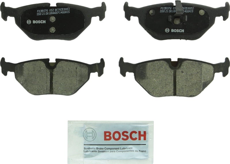 BOSCH BC763 QuietCast Premium Ceramic Disc Brake Pad Set - Compatible with Select BMW and Saab Models