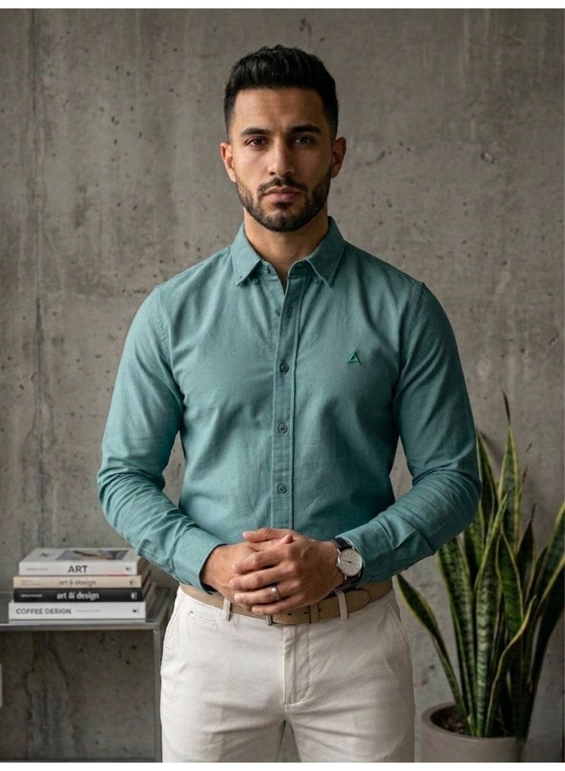 Hikes Men’s Premium Cotton Shirt – Soft Breathable Fabric, Classic Slim Fit Casual & Formal Wear - Image 1