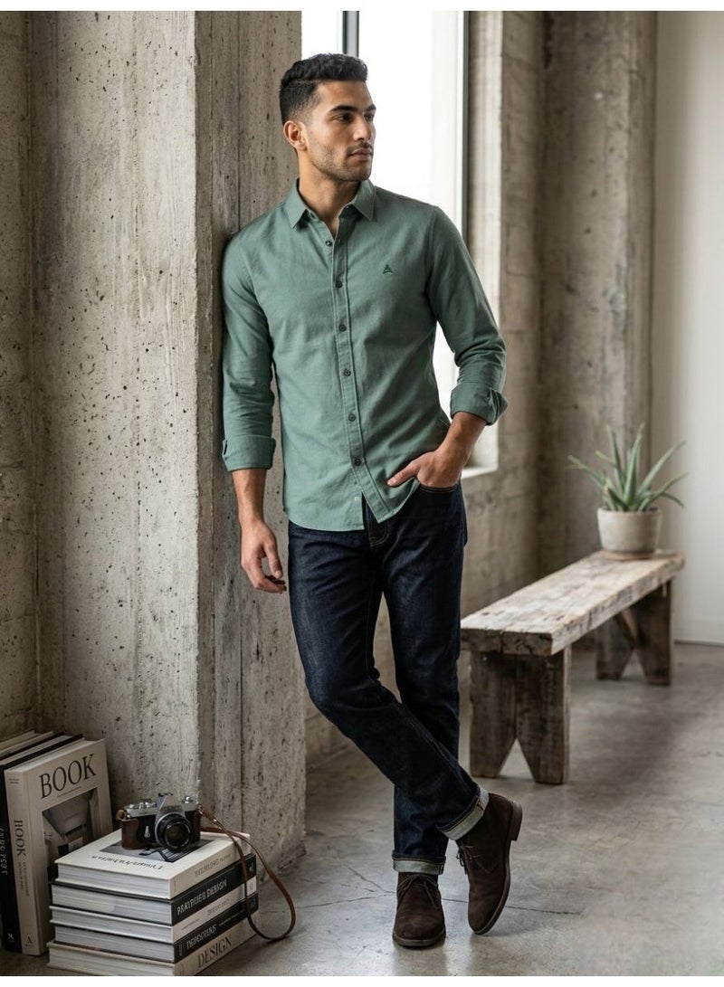 Hikes Men’s Premium Cotton Shirt – Soft Breathable Fabric, Classic Slim Fit Casual & Formal Wear - Image 3