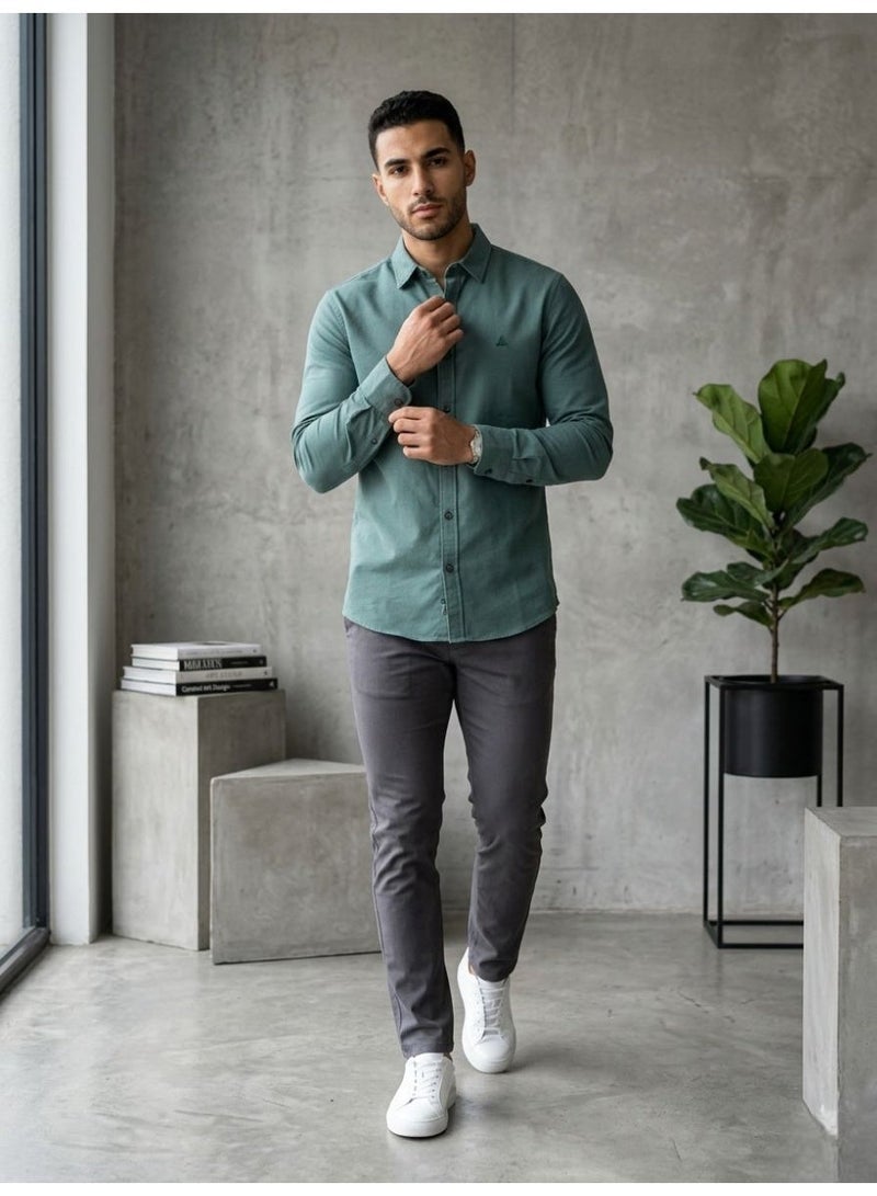 Hikes Men’s Premium Cotton Shirt – Soft Breathable Fabric, Classic Slim Fit Casual & Formal Wear - Image 2