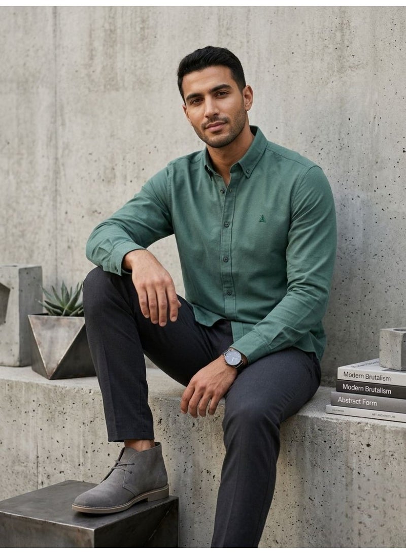 Hikes Men’s Premium Cotton Shirt – Soft Breathable Fabric, Classic Slim Fit Casual & Formal Wear - Image 4