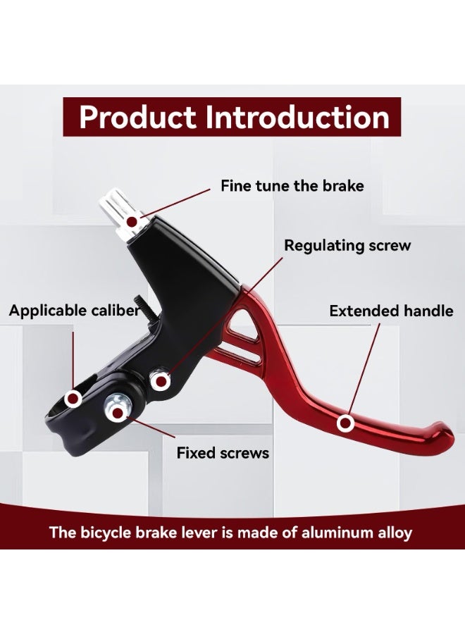 نجم ستايل 1 زوج ذراع فرامل دراجة، مقبض فرامل دراجات عالمي 22 مم متوافق مع معظم الدراجات، دراجات الطرق، الدراجات الجبلية، مقابض فرامل V، سبائك الألومنيوم MTB BMX - Image 2