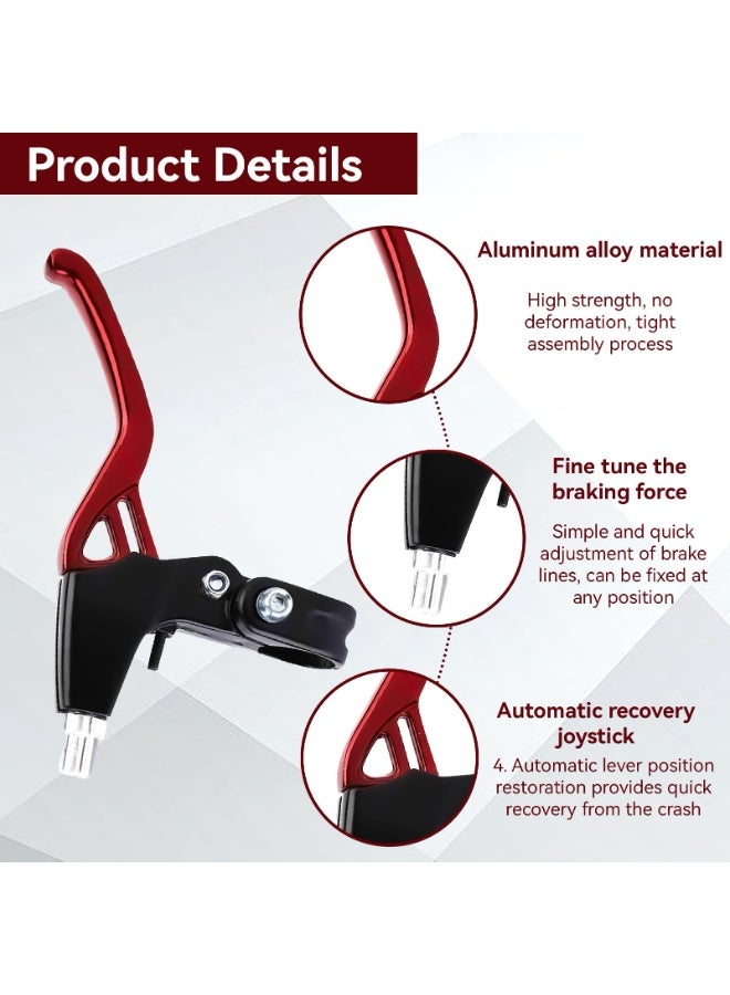 نجم ستايل 1 زوج ذراع فرامل دراجة، مقبض فرامل دراجات عالمي 22 مم متوافق مع معظم الدراجات، دراجات الطرق، الدراجات الجبلية، مقابض فرامل V، سبائك الألومنيوم MTB BMX - Image 3
