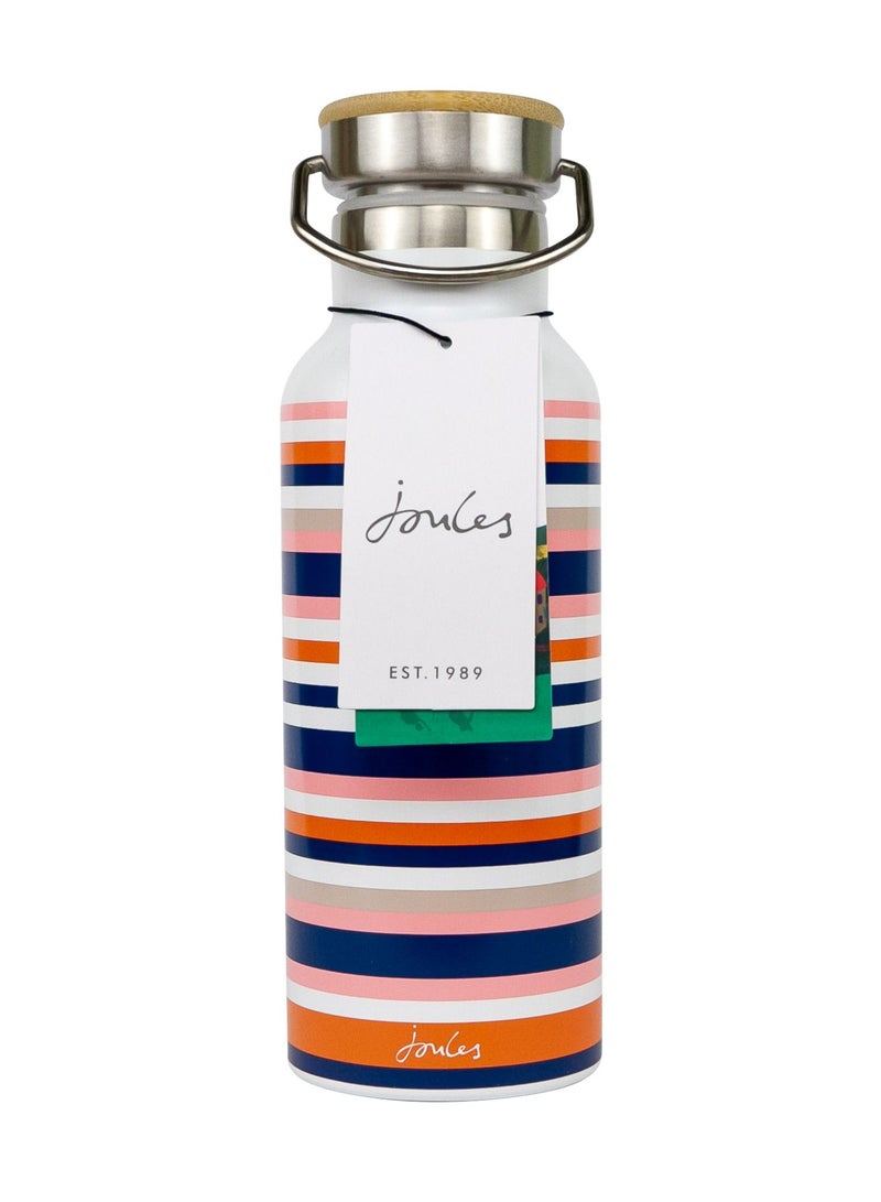 Joules Stripes Metal Water Bottle - Image 1