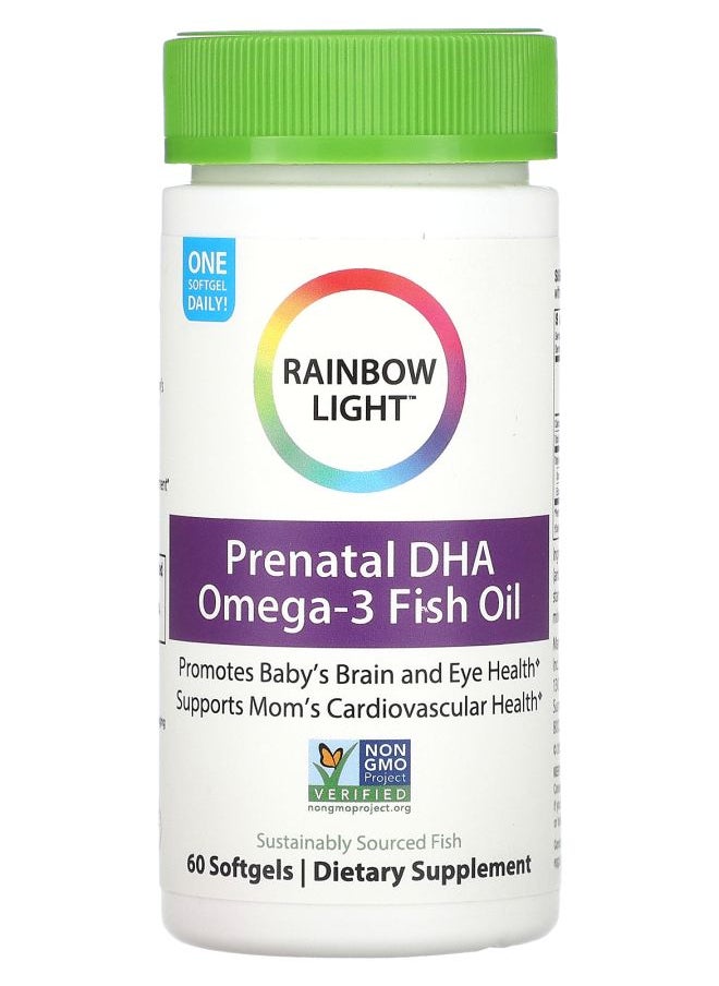 Rainbow Light Prenatal DHA Omega-3 Fish Oil 60 Softgels 