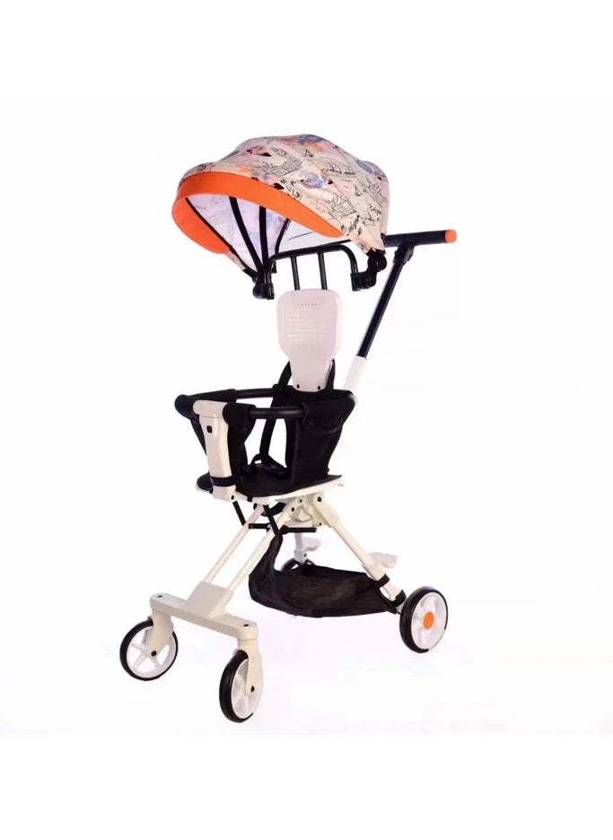 Generic Lightweight Baby Stroller for Airport Travel Adjustable Handles Compact One Hand Foldable Pocket Stroller Cart Design Overhead Airplane Bins and Car Trunk Storage Reversible Backrest Perfect for Walking and Shopping for Toddlers 