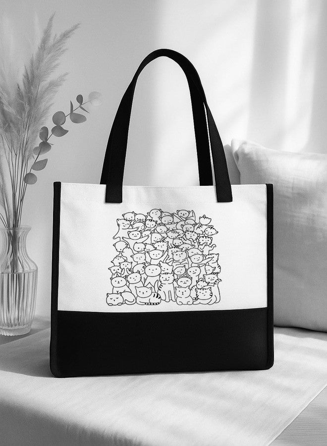 TrendoPrint Eco-Friendly Jute Tote Bag for Women | Reusable Shopping Bag with Sturdy Handles | Large Capacity Multipurpose Handbag for Grocery, Office, Travel & Daily Use (JB52) - Image 3