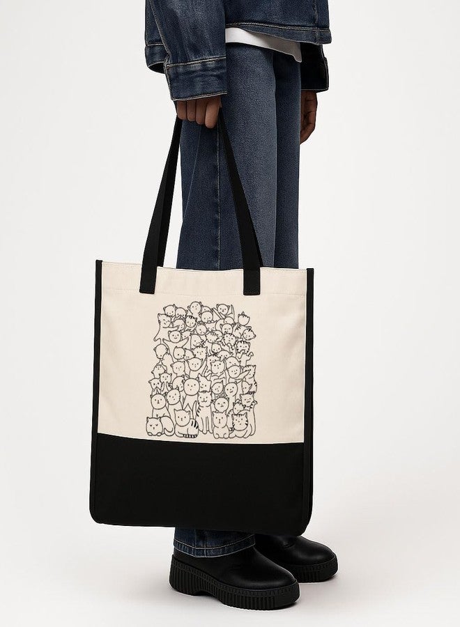 TrendoPrint Eco-Friendly Jute Tote Bag for Women | Reusable Shopping Bag with Sturdy Handles | Large Capacity Multipurpose Handbag for Grocery, Office, Travel & Daily Use (JB52) - Image 4