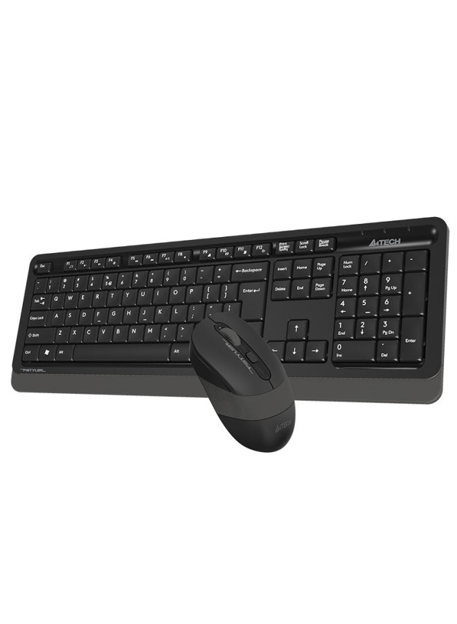 A4tech Fg1010 Flying Era Keyboard And Mouse Combo, Wireless Keyboard And Mouse Set, Laptop External Computer Membrane Keyboard For Office Typing, Suikong Gray - Image 3